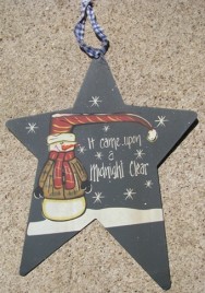 47907TC - Snowman Star Ornament It came Upon a Midnight Clear 