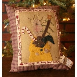 Primitive Christmas Pillow All Hearts Come Homefor Christmas 