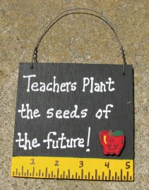Teacher Gift 5210 Teachers Plant the seeds of the future with Ruler/Apple Wood 