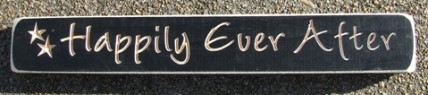  525HEA - Happily Ever After engraved wood block 