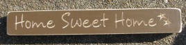 527HSH- Home Sweet Home engraved wood block 