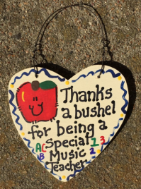 Teacher Gift  6017 Thanks a Bushel for being a Special Music Teacher 