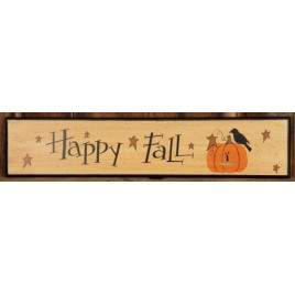 Primitive Wood Fall Sign 6W1194-Happy Fall Sign Door Board