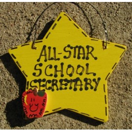 School Secretary Gifts Yellow 7018 All Star School Secretary 