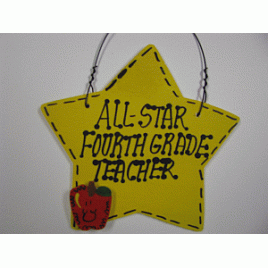   Teacher Gifts Yellow 7023 All Star Fourth Grade Teacher