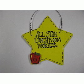   Teacher Gifts Yellow  7034 - All Star Lunchroom Worker 