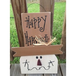 Fall Decor 73039NB - Happy Harvest Hanging Wood Scarecrow