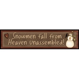 Primitive Wood Block 811SF- Snowman Fall from Heaven Unassembled 