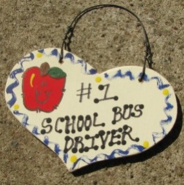 Teacher Gifts Number One 815 School Bus Driver Heart Handmade
