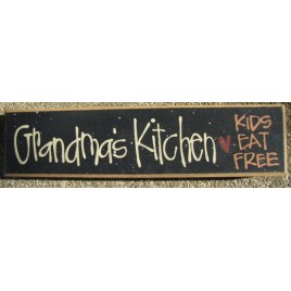 82161K - Grandma's Kitchen kids eat free wood block 