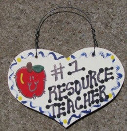 Teacher Gifts  822 Resource Teacher  Wood Teacher Heart 
