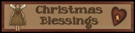 Primitive Wood Block 823CB -Christmas Blessings 