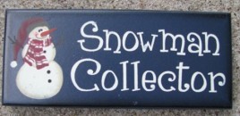 Primitive Wood Block 8317SC- Snowman Collector 