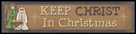 Primitive Wood Block 831KC- Keep Christ in Christmas 