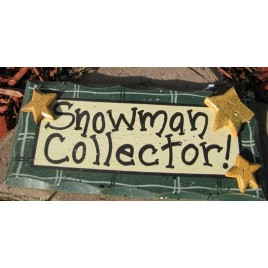8650 - Green snowman collector wood sign 8650 - Green snowman collector wood sign