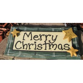 8653G - Green Merry Christmas  wood sign 