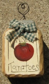 879T - Whole Tomatoes Mini Wood mason jar 