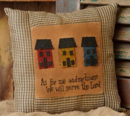 8P5764-As for me & my house we will serve the Lord Pillow 