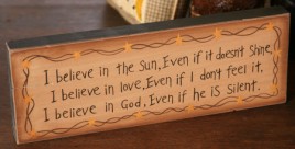 8w0012-I believe in the sun, even if it doesn't Shine wood block 