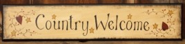  8W1216 - Country Welcome wood sign 