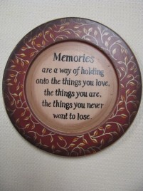 Primitive Wood Plate 8W1220S - Memories Plate Small