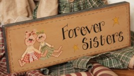 8W1373 - Forever Sisters wood block 