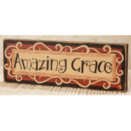  8W1430 - Amazing Grace solid wood block 