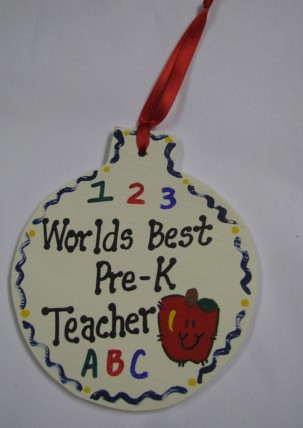 Teacher Gifts 9017PK Worlds Best Pre-K Teacher Ornament