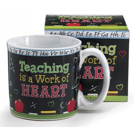 9712437NB Teaching is a work of heart ceramic mug 