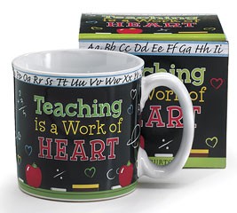 9712437NB Teaching is a work of heart ceramic mug 