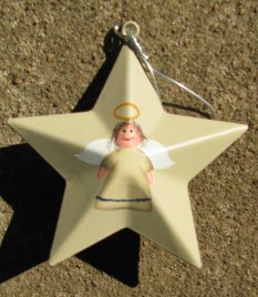 OR-207 Angel Metal Star Ornament 