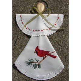 Angel Wood Cloth Spoon  Cardinal