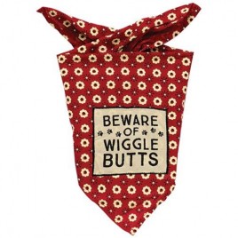 G103607 Beware of Wiggle Butts Doggie Bandana