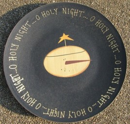 Primitive Wood Plate GRWP84- O Holy Night 