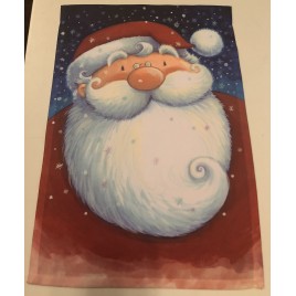 GW008 Santa Face garden flag 