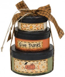 Give Thanks Nesting Boxes GM3775 - Fall s/3 Nesting Boxes Paper Mache' 