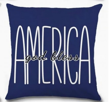 6VM69529Q54 God Bless America Patriotic Pillow (no insert just pillow cover)