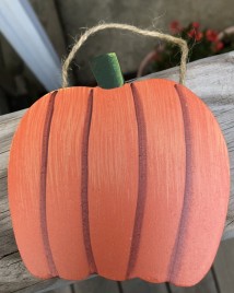Fall Wood CH27 - Pumpkin hangs by jute 