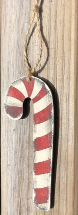  Christmas Wood Ornament Candy Cane 