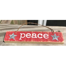 G34909P - Peace Wood Ornament 