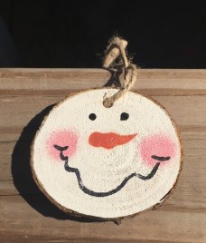 Blushing Snowman Christmas Hanging Tag Crocked Smile