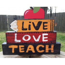 Teacher Gifts Desk Sign U0394T Live Love Teach 