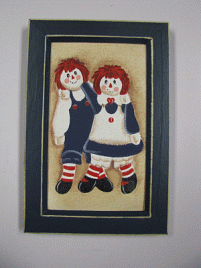 CAN55 - Raggedy Ann and Andy Canvas Sign 