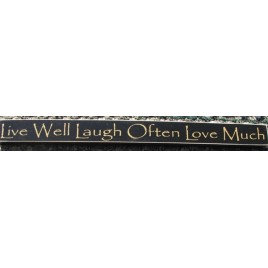 Primitive Wood Block pbw825mB-Live Well Laugh Often Love Much 