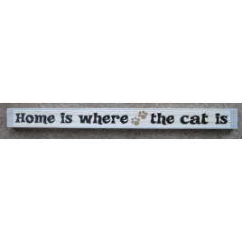  PS-038 Home is Where the Cat is wood block 