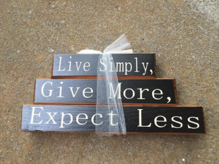 Primitive Wood Stacking Boxes SB3 Live Simply, Give More, Expect Less  Stacking Block