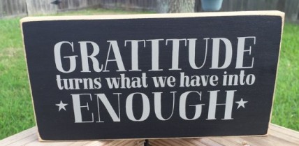 T2205 Gratitude turns what we have Enough 