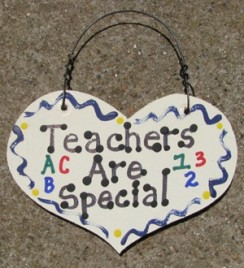 999 - Teachers Are Special wood heart 
