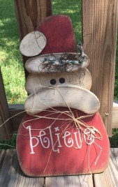 Believe Wood Santa 