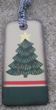  WD1465 - Christmas Tree Wood Tag